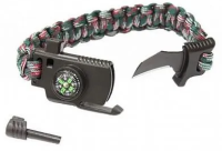 Braslet Sledopyt iz parakorda so svistkom, kompasom,lezviem i ognivom 24,5h2sm 1