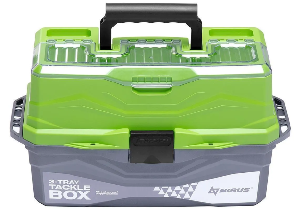 YAshchik dlya snastej Tackle Box trekhpolochnyj NISUS zelenyj3