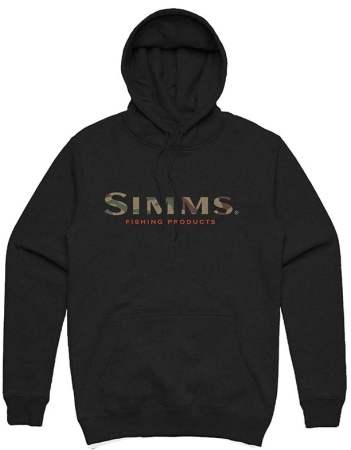Tolstovka Simms Logo Hoody, Black