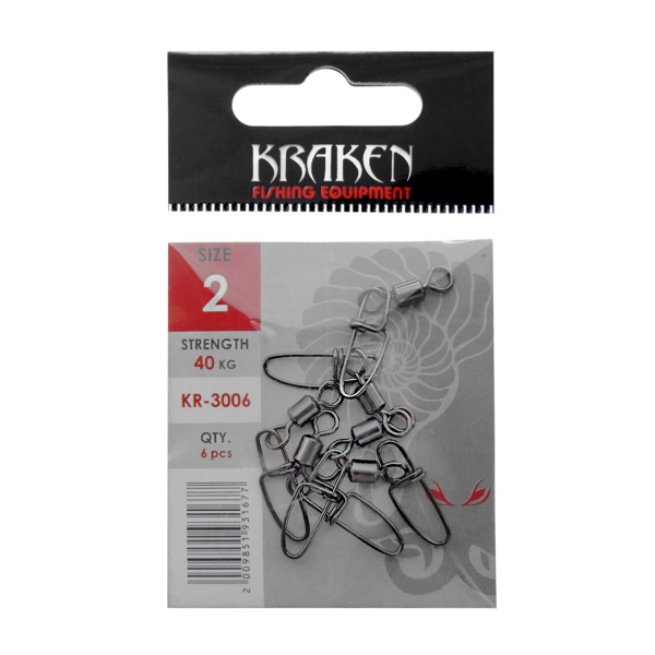 Карабин с вертлюгом Kraken KR-3006 2