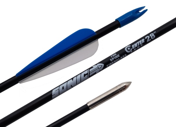 Strela luchnaya fiberglass Centershot Sonic 28 operenie Parabolic 35